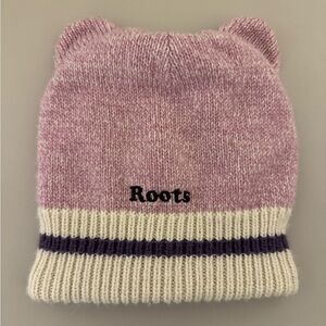 Roots Pink and Cream Striped Kids Hat